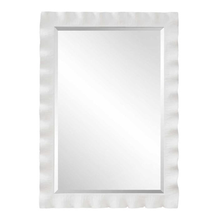 Uttermost Haya White Scalloped Mirror 1