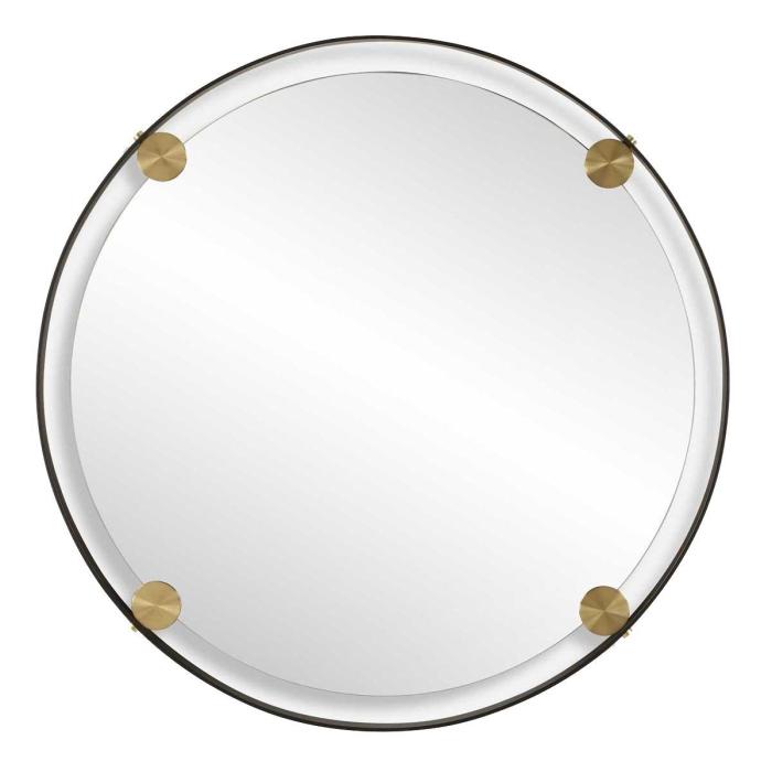 Uttermost Radius Round Bronze Iron Mirror 1