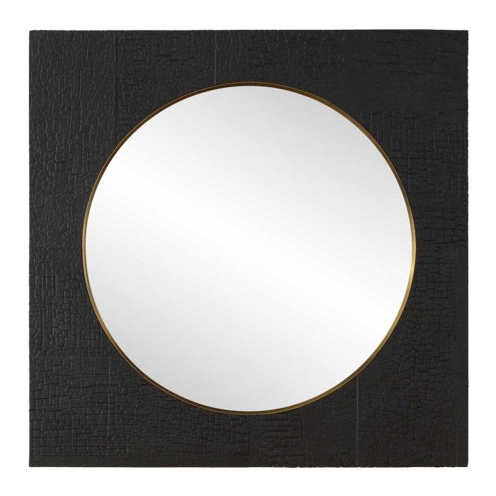 Uttermost Ember Black Square Mirror 1
