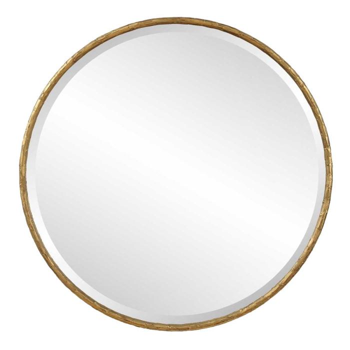 Uttermost Sutton Aged Gold Round Mirror 1
