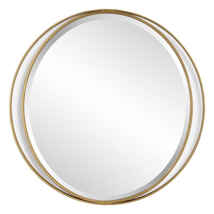 Uttermost Rhodes Gold Round Mirror 1