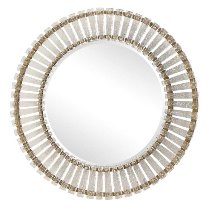 Uttermost Denali Textured Glass Round Mirror 1