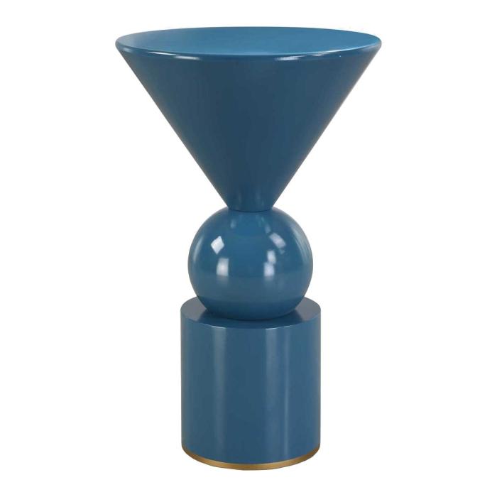 Uttermost Trig Blue Accent Table 1