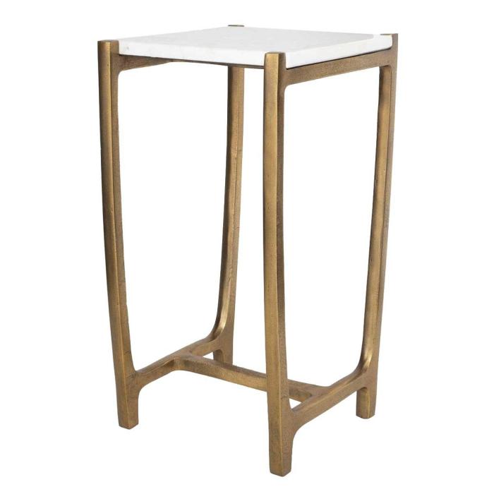 Uttermost Affinity White Marble Accent Table 1