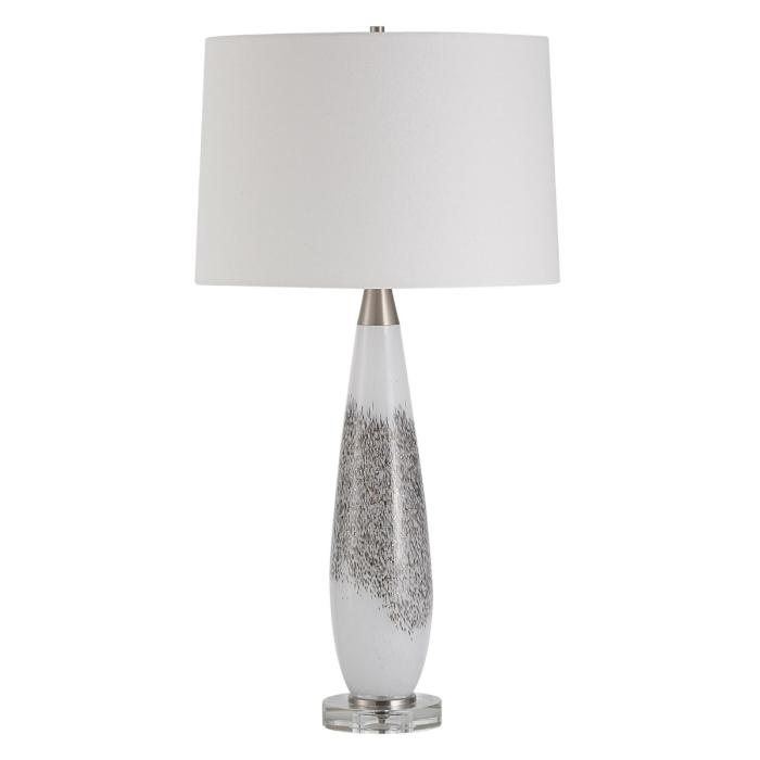 Uttermost Quinn White & Silver Table Lamp 1