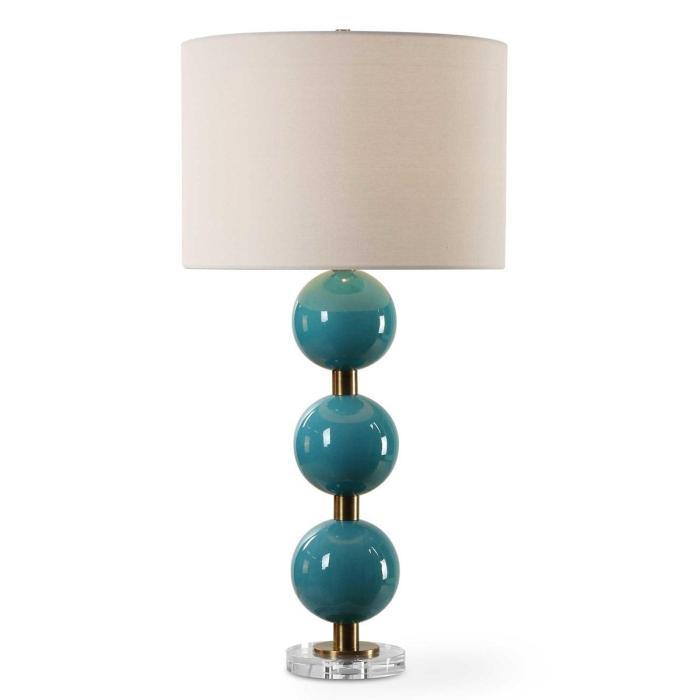 Uttermost Palawan Blue Glaze Table Lamp 1