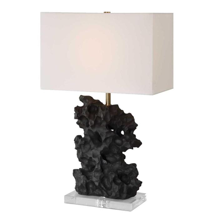 Uttermost Basalt Black Stone Table Lamp 1