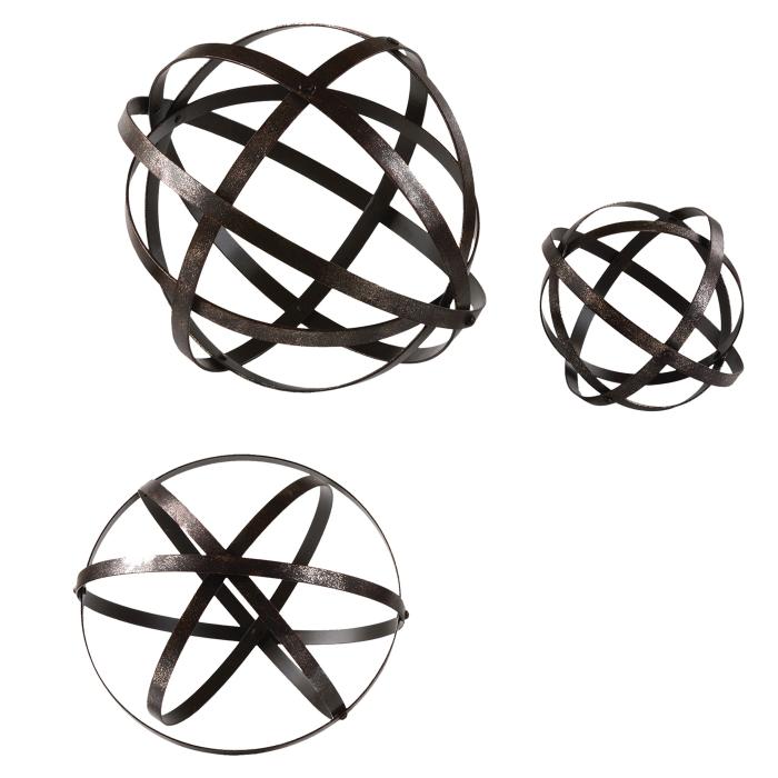 Uttermost  Stetson Bronze Spheres Set of 3 1