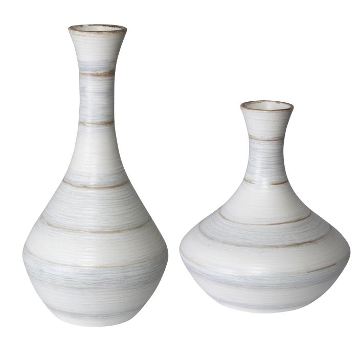 Uttermost  Potter Fluted Striped Vases, S/2 1