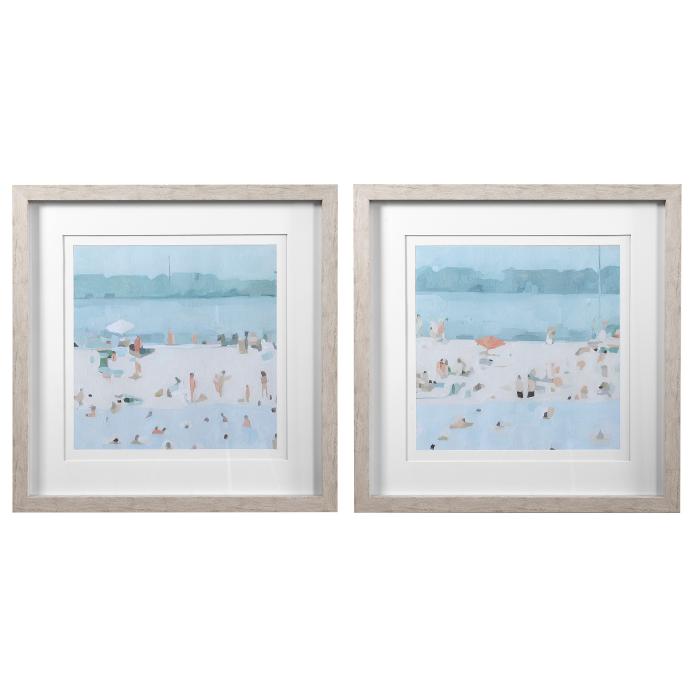 Uttermost  Sea Glass Sandbar Framed Prints, Set/2 1