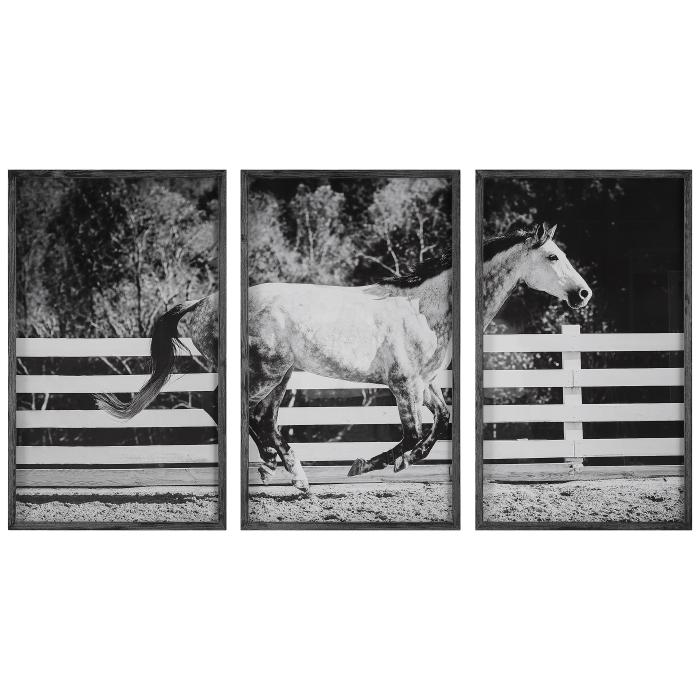 Uttermost  Galloping Forward Equine Prints, Set/3 1