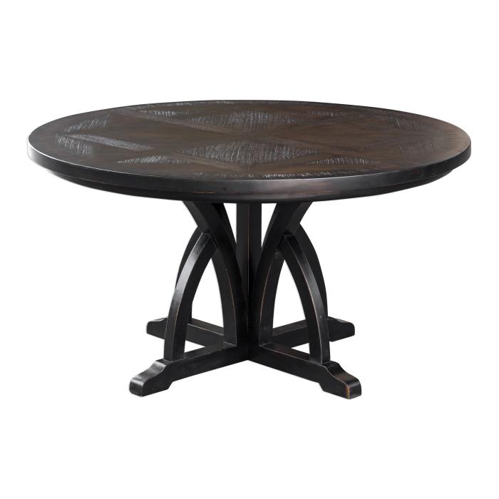Uttermost  Maiva Round Black Dining Table 1