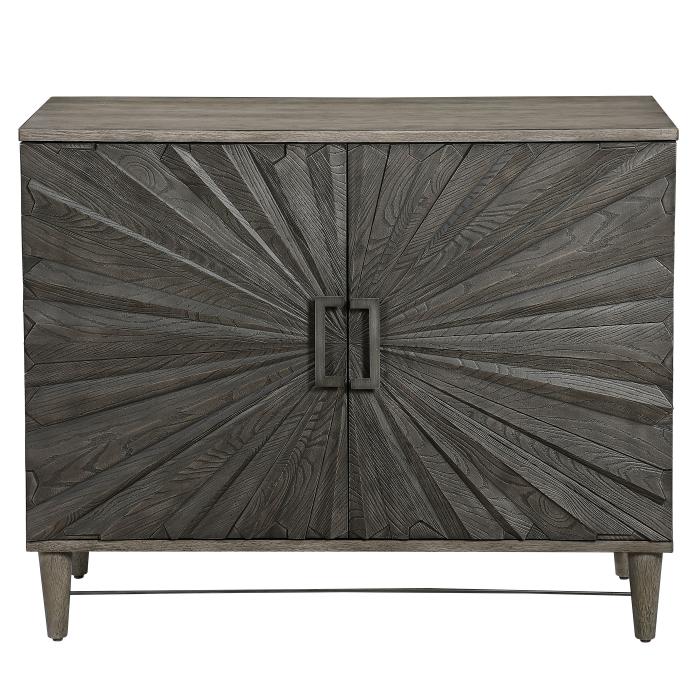 Uttermost  Shield Gray Oak 2 Door Cabinet 1