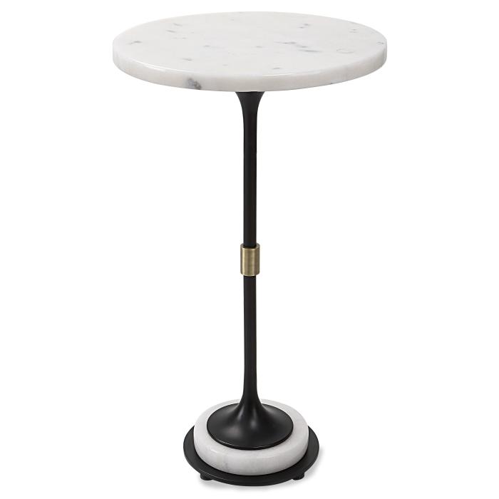 Uttermost  Sentry White Marble Accent Table 1