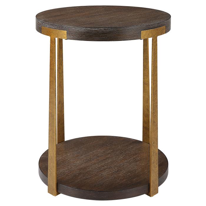 Uttermost  Palisade Round Wood Side Table 2