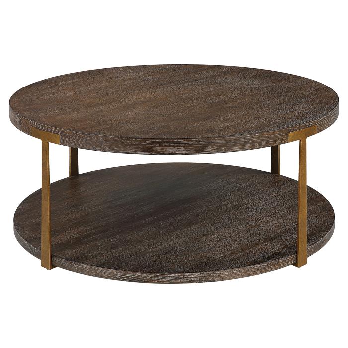 Uttermost  Palisade Round Wood Coffee Table 2