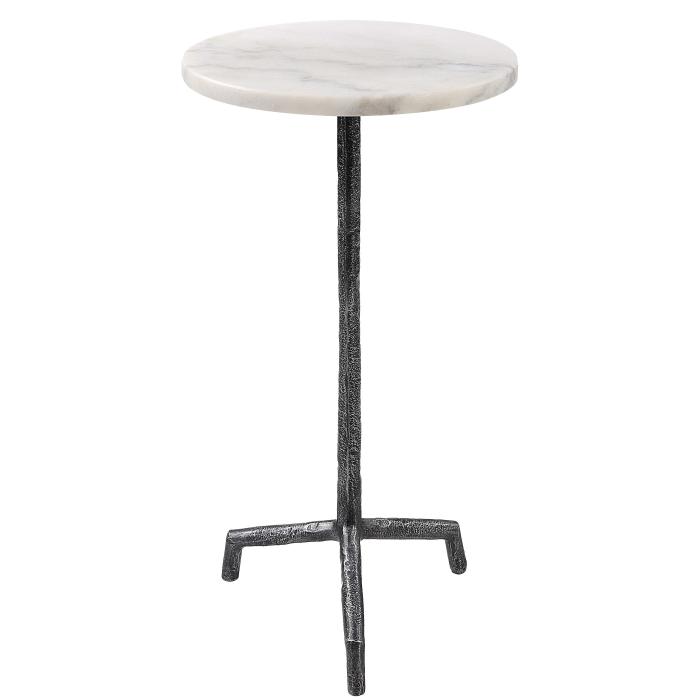 Uttermost  Puritan White Marble Drink Table 1