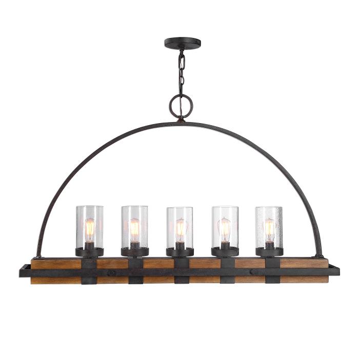 Uttermost  Atwood 5 Light Rustic Linear Chandelier  1