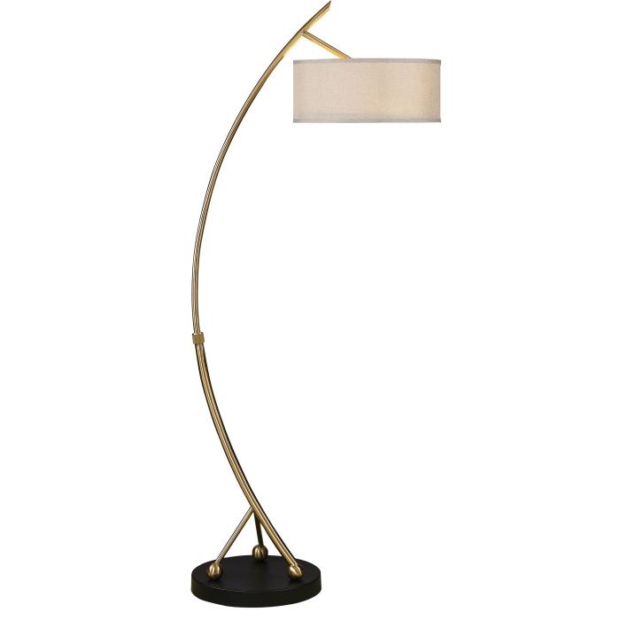 Uttermost  Vardar Curved Brass Floor Lamp 1