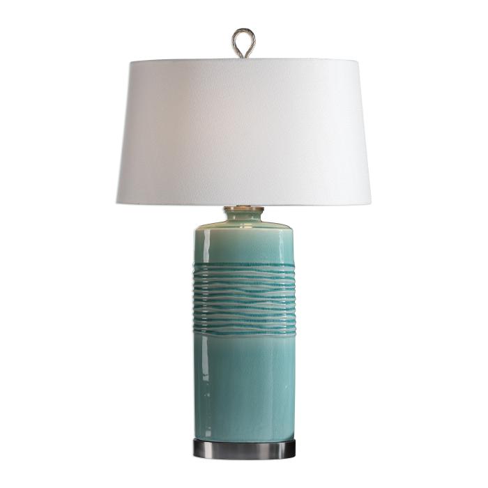 Uttermost  Rila Distressed Teal Table Lamp 1
