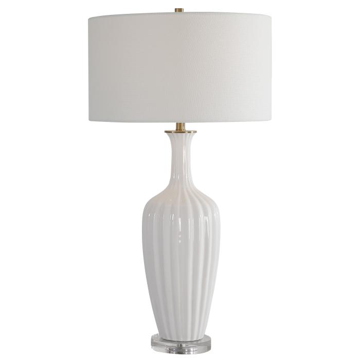 Uttermost  Strauss White Ceramic Table Lamp 1