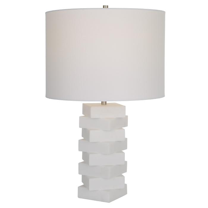 Uttermost  Ascent White Geometric Table Lamp 1