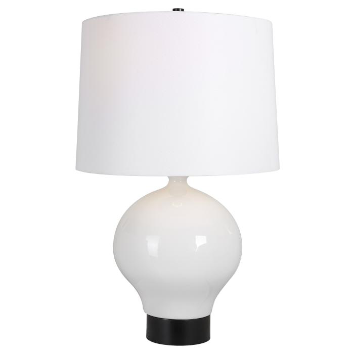 Uttermost  Collar Gloss White Table Lamp 1