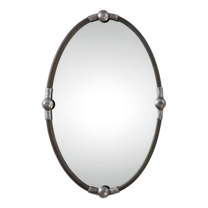 Uttermost  Carrick Black Oval Mirror 1