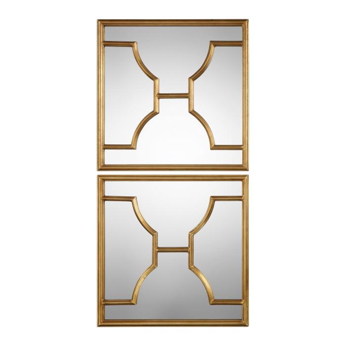 Uttermost  Misa Gold Square Mirrors S/2 1
