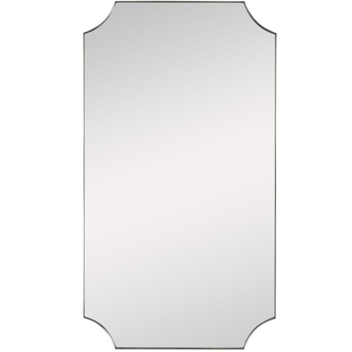 Uttermost  Lennox Brass Scalloped Corner Mirror 1