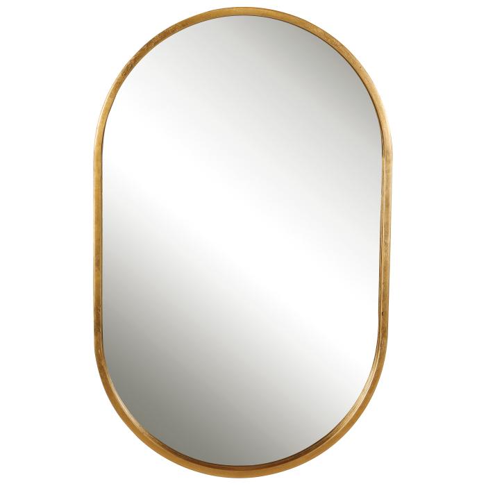 Uttermost  Varina Minimalist Gold Oval Mirror 1
