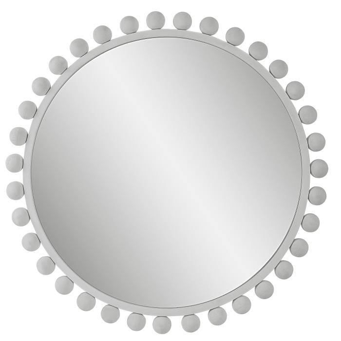 Uttermost  Cyra White Round Mirror 1