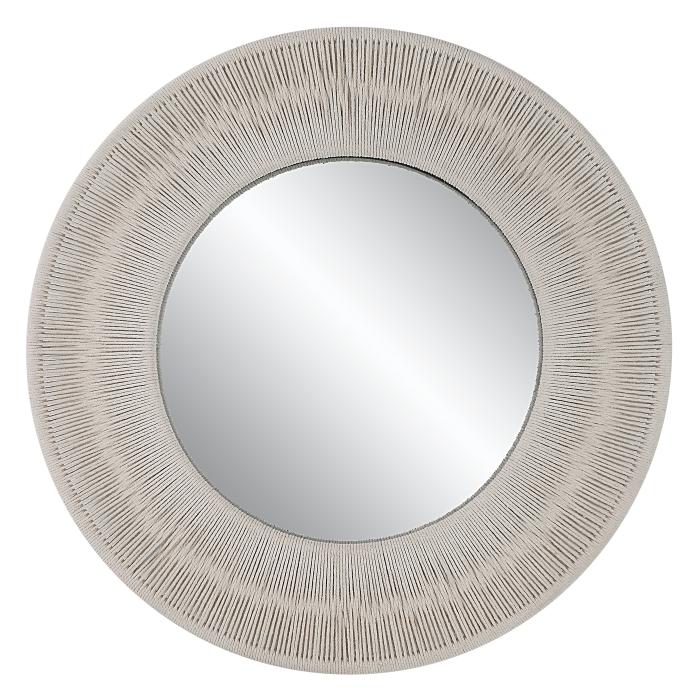 Uttermost  Sailor's Knot White Small Round Mirror 1
