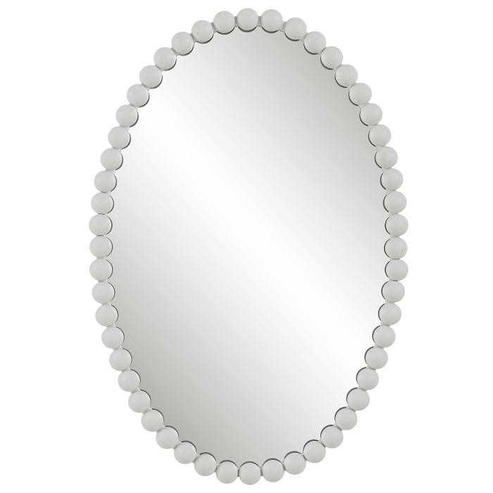 Uttermost  Serna White Oval Mirror 1