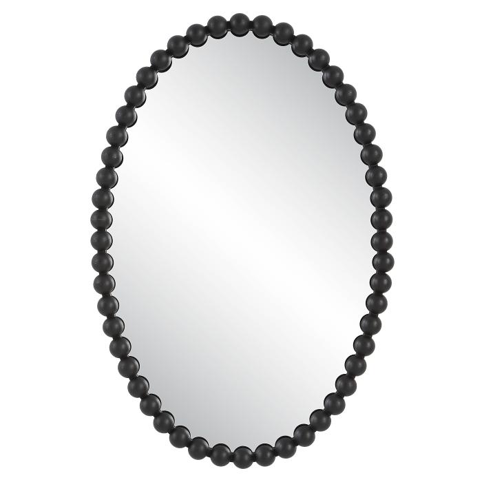 Uttermost  Serna Black Oval Mirror 1