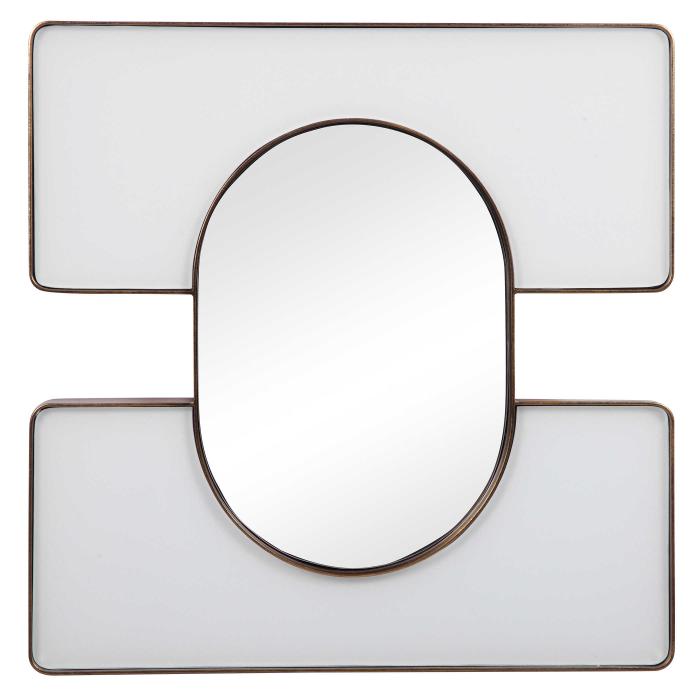 Black Label Embrace Square Mirror - 24x24 White 1