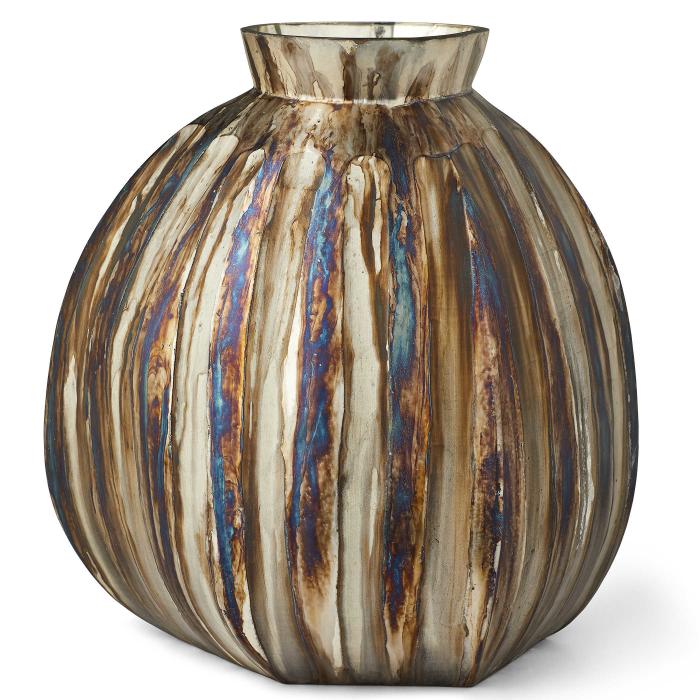 Black Label Ripple Vase - Bronze Medium 1