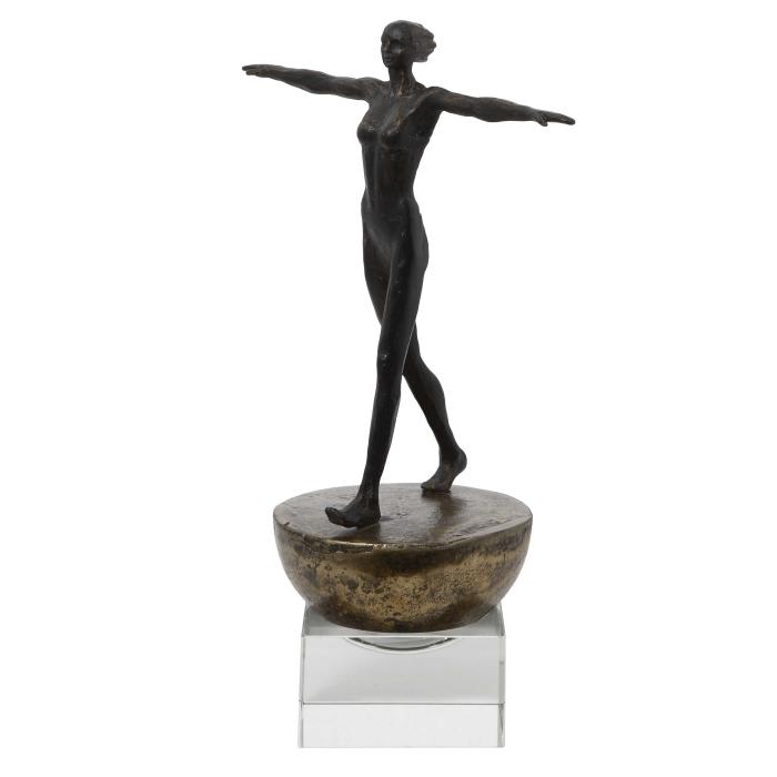 Black Label Woman Finding Balance Sculpture 1