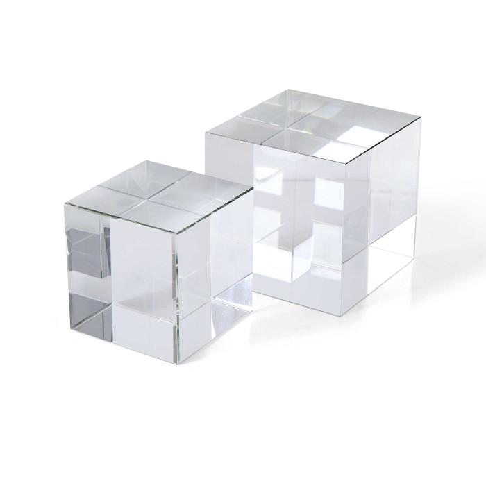 Black Label Cube Risers/Sculptures, Set of 2- Crystal 1