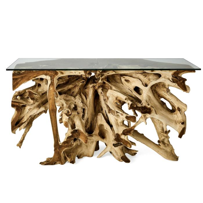 Black Label Center Root Console Table - 58x17 1