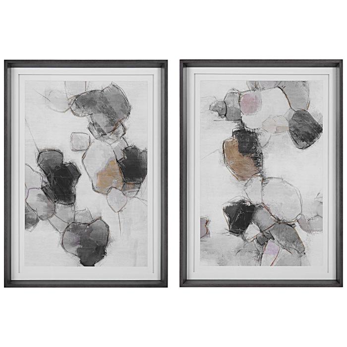 Black Label Plunging Pastels Framed Prints, S/2 1