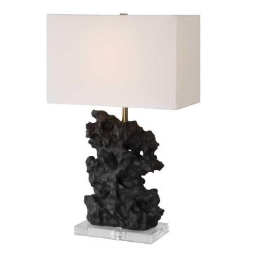 Basalt Black Stone Table Lamp