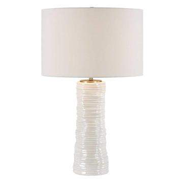 Pavlova Glossy White Table Lamp