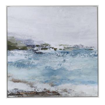 Blue Essence Coastal Framed Canvas