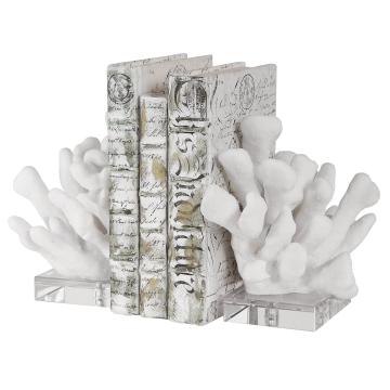  Charbel White Bookends
