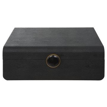  Lalique Black Shagreen Box 