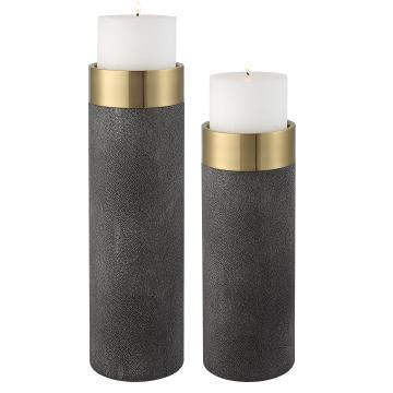  Wessex Gray Candleholders