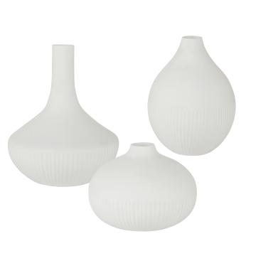  Apothecary Satin White Vases
