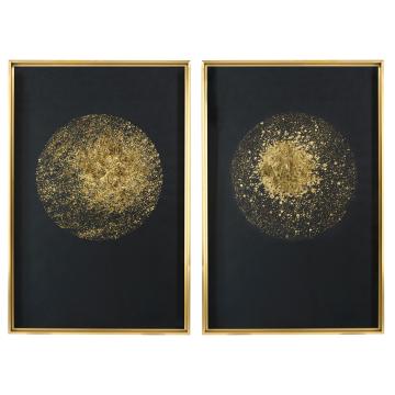  Gold Rondure Framed Prints, S/2