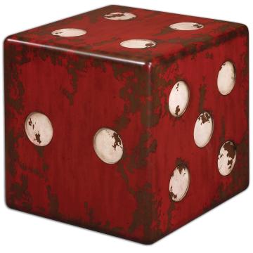 Dice Red Accent Table